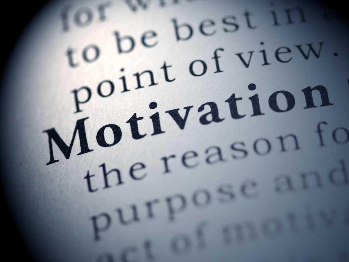 Motivation under a spotlight around supporting concepts such as reason and purpose.