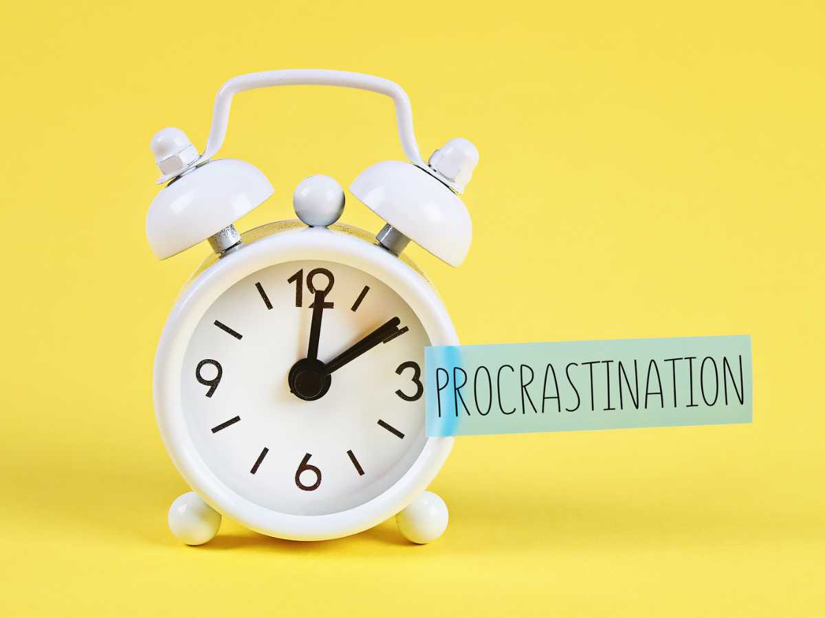 Time is wasted on procrastination instead of productive tasks.